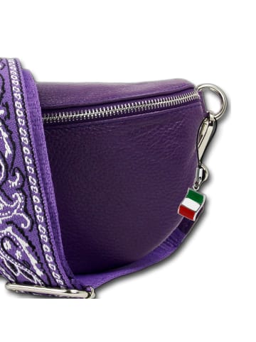 Florence Florence Gürteltasche Leder lila/violett ca. 25cm