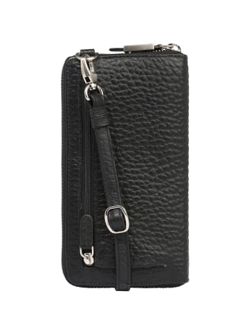 VLD VOi Leather Design Hirsch Handytasche Leder 16 cm in schwarz