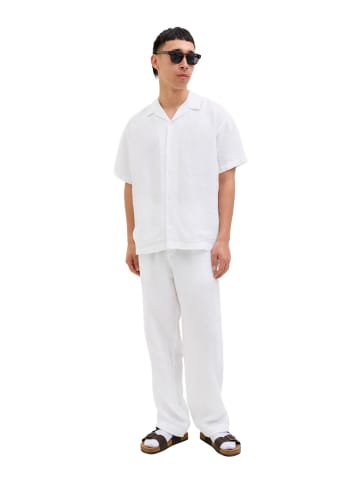 Jack & Jones Stoffhose / Chino JPSTKARL LAWRENCE LINEN comfort/relaxed in Weiß