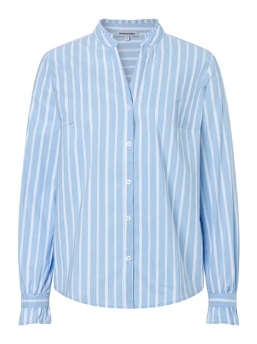 More & More klassische, gestreifte Langarmbluse in stripes blue/white