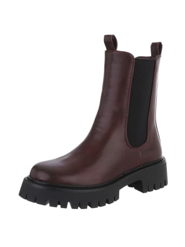 Ital-Design High Heel in Weinrot