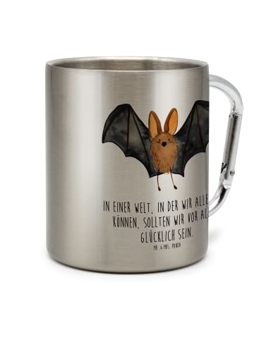 Mr. & Mrs. Panda Thermobecher Fledermaus Flügel mit Spruch in Silber