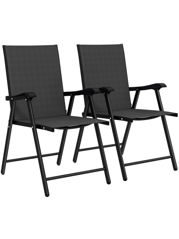 Outsunny Klappstühle in Schwarz 62L x 58B x 97H cm