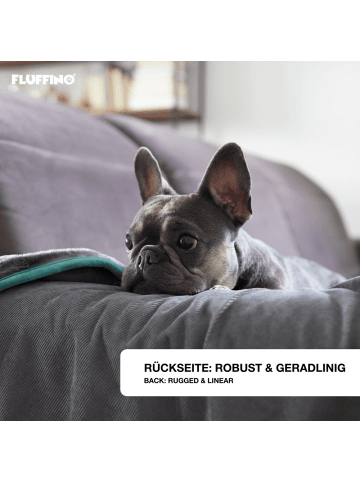 FLUFFINO Wendedecke 150x100cm grau  grau