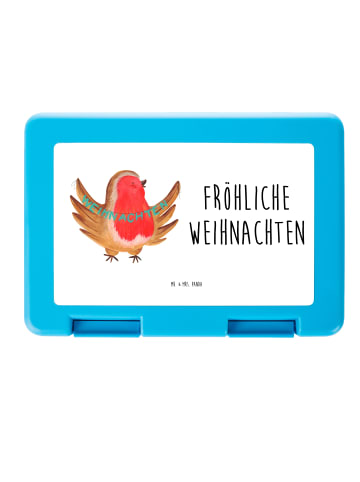 Mr. & Mrs. Panda Essensbox Rotkehlchen Weihnachten mit Spruch in Weiß