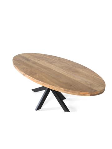 Giner y Colomer Esstisch mit ovaler Platte aus massivem Mangoholz 200 cm in Brown