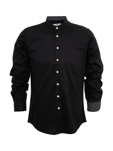Almsach Stehkragenhemd 9117SK in schwarz