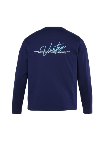 Men Plus Kurzarm T-Shirt in nachtblau
