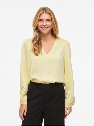 Vila Oberteil mit langen Ärmeln in Pastel Yellow