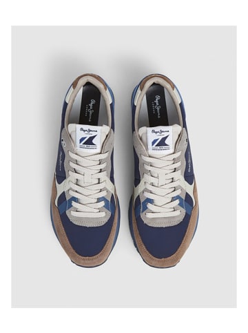 Pepe Jeans Sneaker Brit in 876-Azul oscuro/marrón