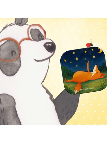 Mr. & Mrs. Panda Bierdeckel Fuchs Sterne Design ohne Spruch in Weiß