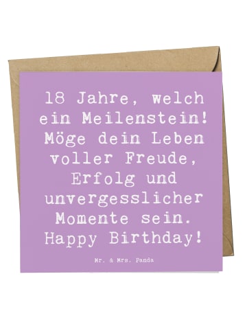 Mr. & Mrs. Panda Einladungskarte Spruch 18. Geburtstag Meilenste... in Lavendeltraum