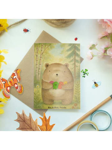 Mr. & Mrs. Panda babykarte Bär Gefühl Design ohne Spruch in Weiß
