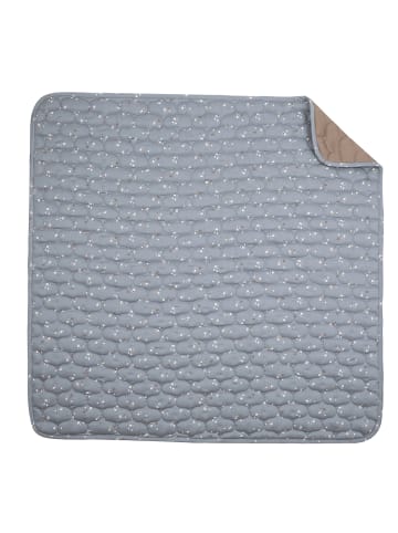 müsli Krabbeldecke in Jasmin blue/ Balsam cream/ Walnut