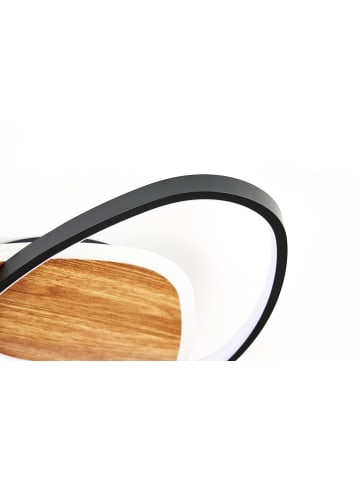 Licht-Erlebnisse Deckenlampe EEK E (B)35 x (L)45 x (H)6 cm in Natur Schwarz