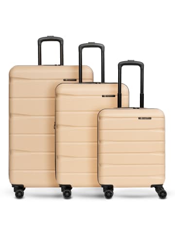 Franky Munich 4.0 4 Rollen Kofferset 3-teilig mit Dehnfalte in beige dull