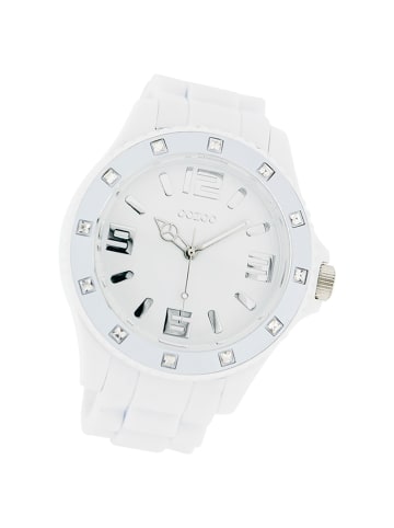 Oozoo Analog-Armbanduhr Oozoo Vintage Series weiß extra groß (ca. 48mm)