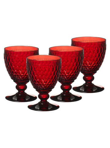 Villeroy & Boch 4er Set Wassergläser Boston Coloured in Rot 400 ml