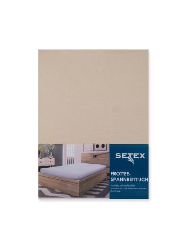 Setex Setex Frottee-Spannbettlaken in creme