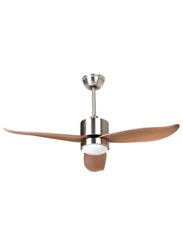 Beliani 2-tlg Deckenventilator mit Licht MAHAUT in Braun/Silber