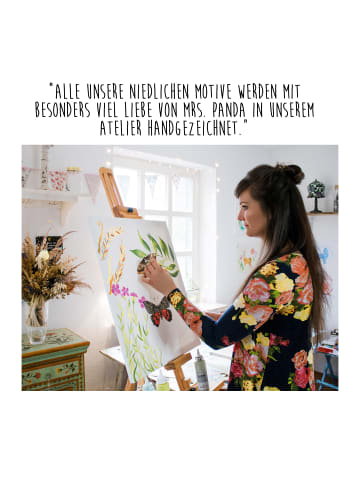 Mr. & Mrs. Panda Fußmatte Auto Hund Basset Hound mit Spruch in Schwarz