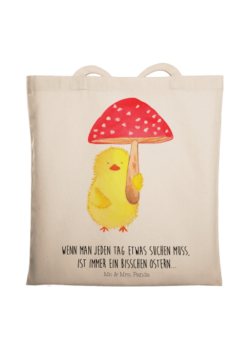 Mr. & Mrs. Panda Tote Bag Küken Fliegenpilz mit Spruch in Creme