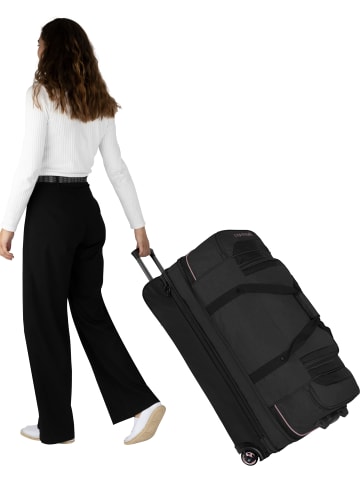 normani Reisetrolley 120-150 L Gigaro in Schwarz/Rosa