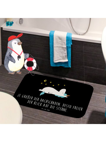 Mr. & Mrs. Panda Badteppich Einhorn Sternenhimmel mit Spruch in Schwarz