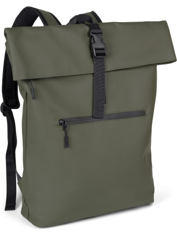 styleBREAKER Wasserfester Rucksack in Oliv