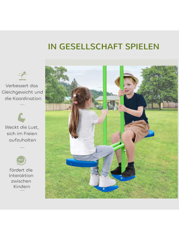 Outsunny Kinderschaukel in Grün 280L x 140B x 178H cm