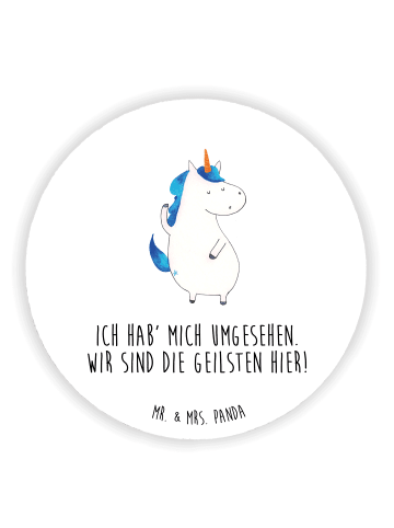 Mr. & Mrs. Panda magnet Einhorn Mann mit Spruch in Weiß