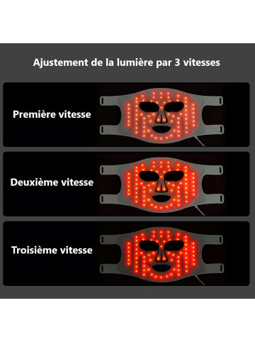 Paloma Beauties LED-Gesichtsmaske Lichttherapie 4 Farben in Weiß