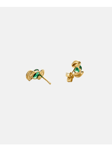 Diamant L'éternel Ohrringe aus 375 Gelbgold mit Smaragd