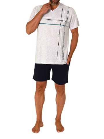 NORMANN Shorty Schlafanzug kurzarm Pyjama - 84258 in grau