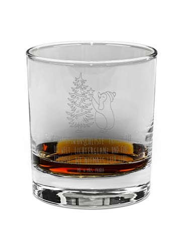 Mr. & Mrs. Panda Tumbler Pinguin Weihnachtsbaum mit Spruch in Transparent