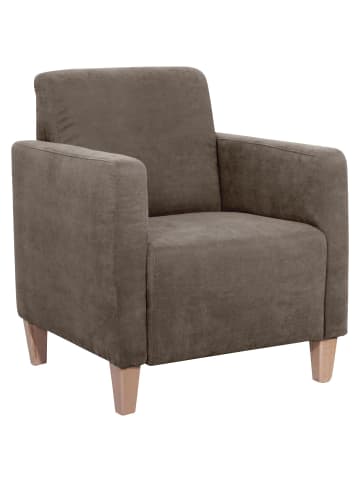 58 aufm Kessel SESSEL Karol Bezug Veloursstoff Buche natur / sahara