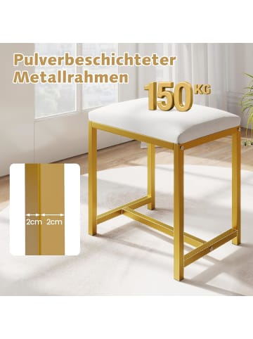 COSTWAY Schminkhocker für Make-up in Gold