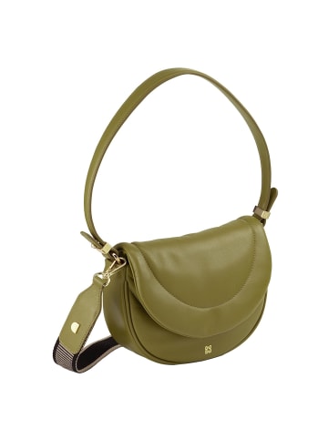 DuDu Schultertasche Leder 22 cm olive