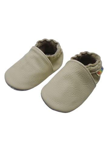 Yalion Baby Krabbelschuhe aus Leder, weiche Lauflernschuhe mit rutschfester Sohle 