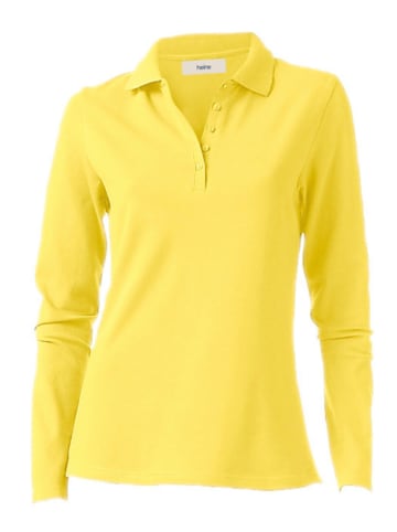 Heine Langarm-Poloshirt in gelb