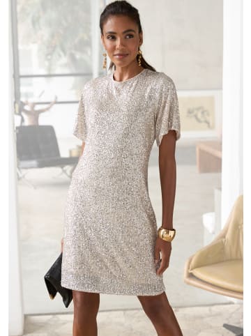LASCANA Paillettenkleid in champagner