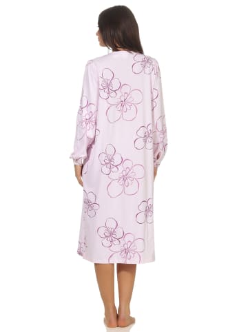 NORMANN Nachthemd Knopfleiste am Hals - 58419 in rosa