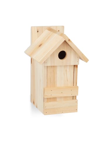 relaxdays Nistkasten in Natur - (B)16x (H)25 x (T)14 cm