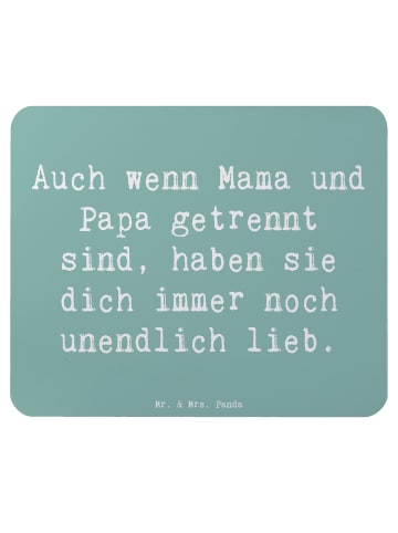 Mr. & Mrs. Panda Mousepad Spruch Trennung von den Eltern mit Spruch in Meeresbrise