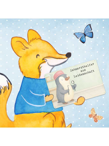 Mr. & Mrs. Panda Retro Blechschild Zahnarzthelfer Leidenschaft D... in Weiß