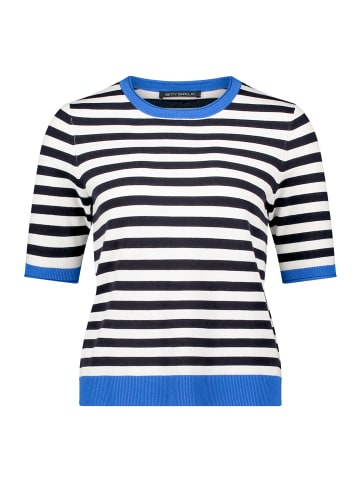 Betty Barclay Basic-Pullover kurzarm in Patch Dark Blue/Blue
