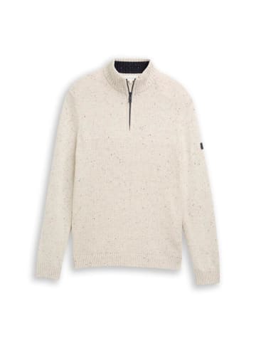 Tom Tailor Pullover in offwhite melange multi neps