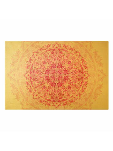 WALLART Leinwandbild Gold - Mandala Aquarell Ornament pink in Pink