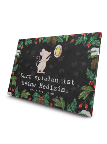 Mr. & Mrs. Panda Advents-Teekalender Maus Dart spielen mit Spruch in Kreidetafel