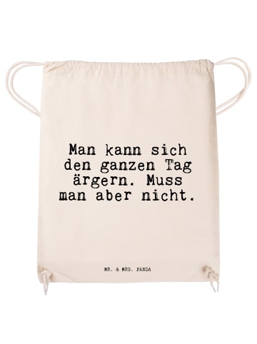 Mr. & Mrs. Panda Gym Bag Man kann sich den... mit Spruch in Creme